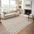 GarveeHome Washable Area Rugs for Bedroom 5x7 Living Room Modern Floral Throw by GarveeHome