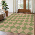 Lahome Colette Checkered Washable Rugs 5x7, Farmhouse Non Slip Non Shedding by Lahome