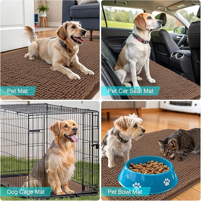 OLANLY Dog Door Mat for Muddy Paws 59x20, Absorbs Moisture and Dirt, Absorbent - Image 7