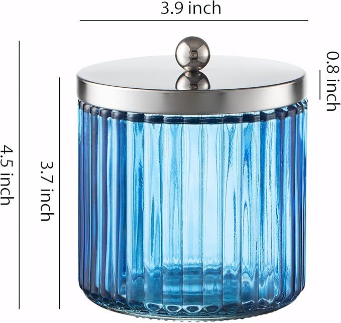 KMwares 2-Pack Glass Bathroom Jars - Image 2