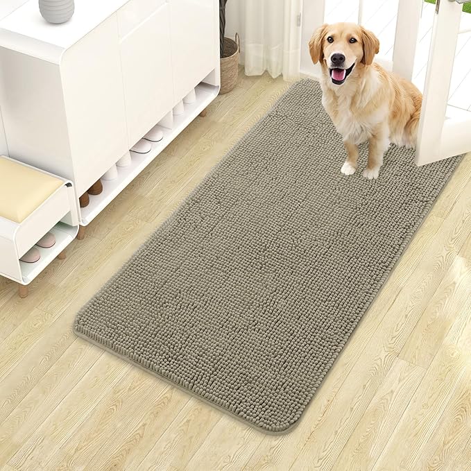 OLANLY Dog Door Mat for Muddy Paws 40x24, Absorbs Moisture and Dirt, Absorbent by OLANLY