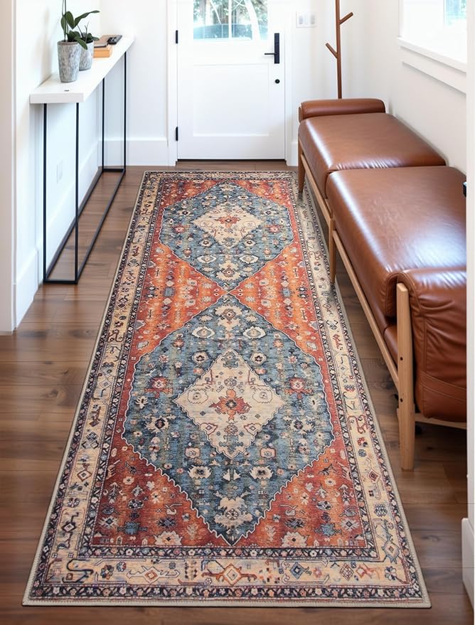SERISSA Boho Washable Runner Rug, 2x6 Rug Non-Slip Tribal Hallway Kitchen - Image 5