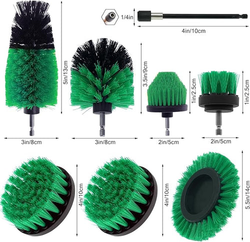 8 Pcs Drill Brush Attachment Set, Power Cleaning Scrub Brush Kit - Image 2