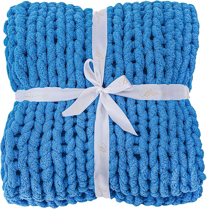 Bigacogo Chunky Knit Throw Blanket - Image 7