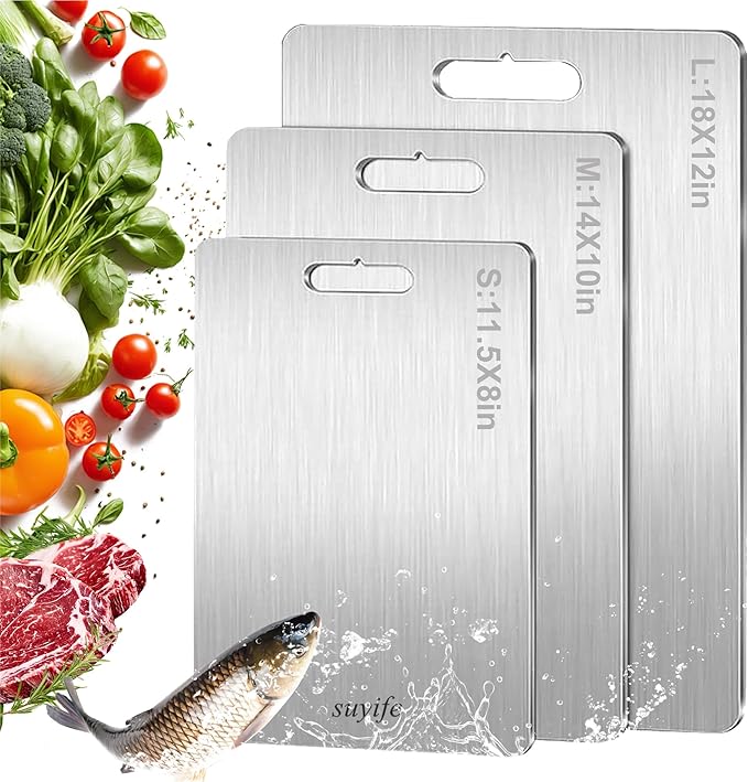 Titanium Cutting Board Set of 3, 100% Pure Titanium Cutting Boards by Unknown