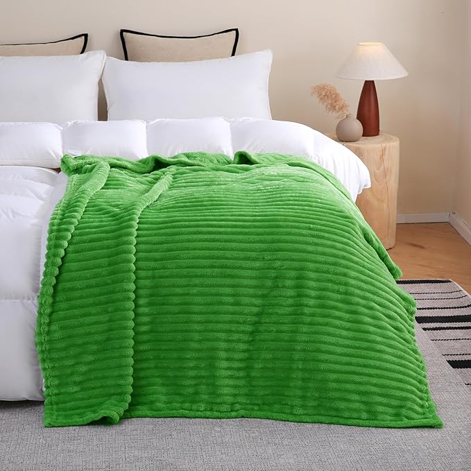 Bright Green Fleece Throw Blanket 50”×60” - Image 4