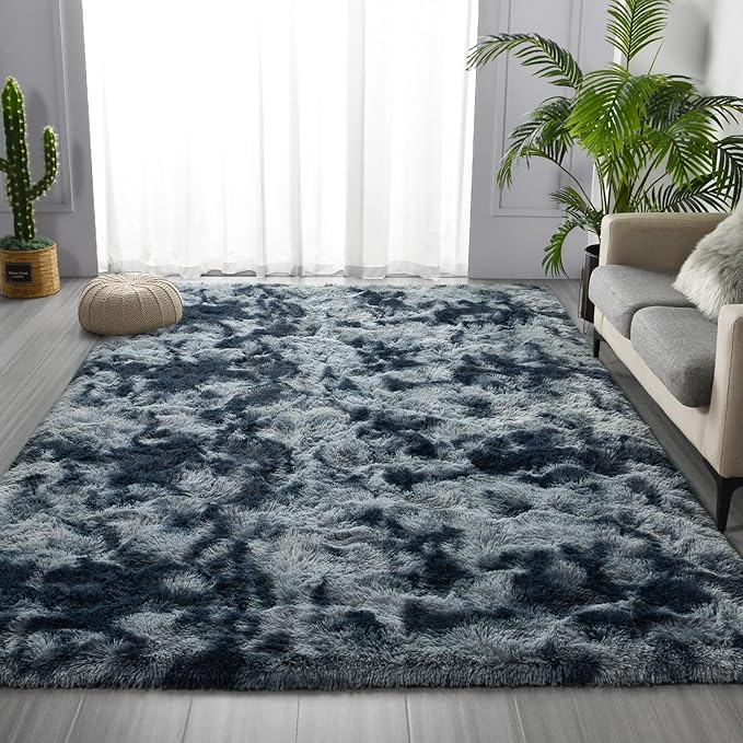 Deerhoo Shag Area Rug, 4 X 6 Tie-Dyed Plush Fuzzy Rugs - Image 3