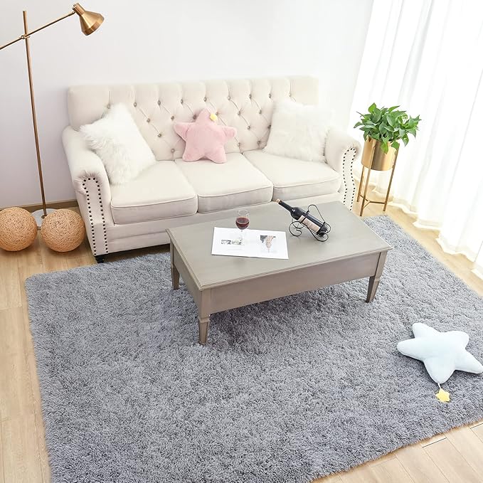 Chicrug Soft Area Rugs for Bedroom Living Room Plush Fluffy Rug 4x6 Feet - Image 2