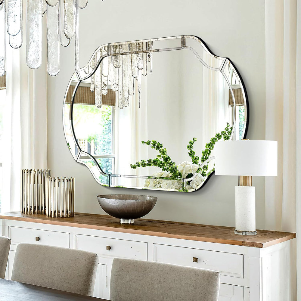 Decorative Mirrors for Wall Decor, 24" x 36" Large Beveled Wall Mir...