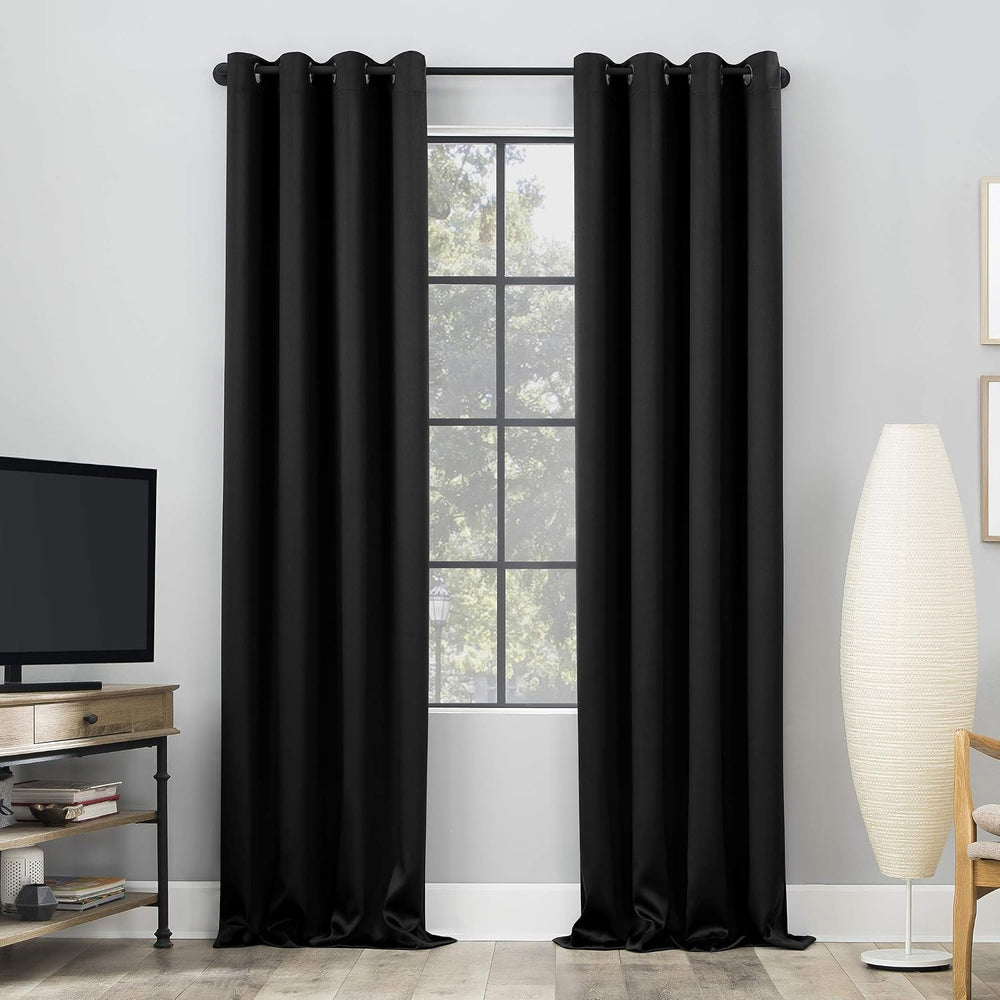 Sun Zero Nordic 2-pack Theater Grade Extreme 100% Blackout Grommet Curtain Pa...