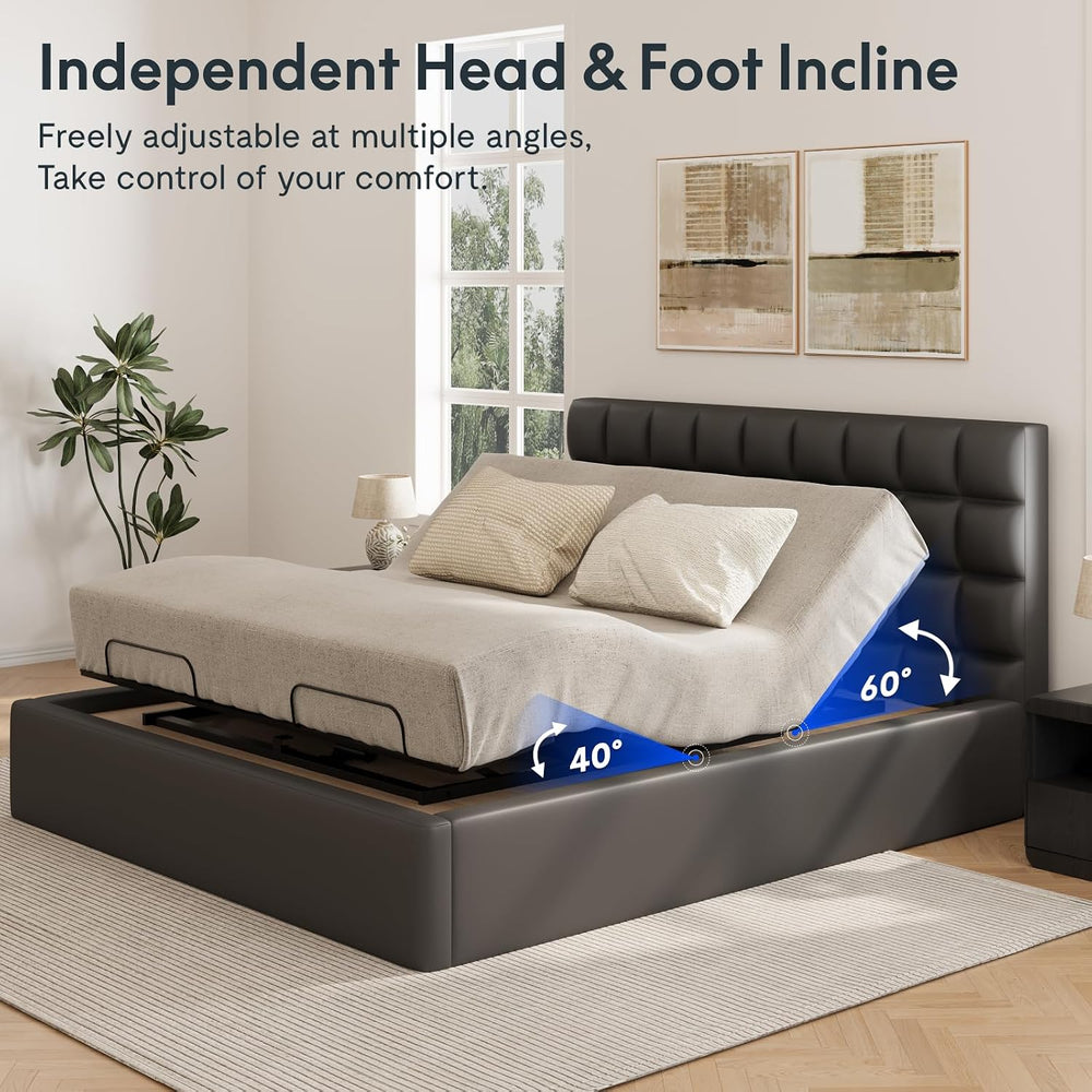 FLEXISPOT S3K-Lite King Adjustable Bed Base, Zero Clearance & Zero Gravity