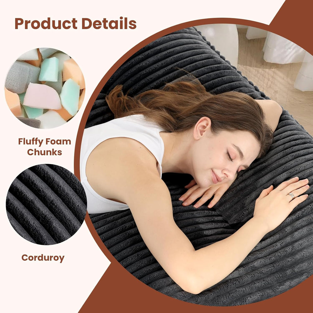 10" Futon Mattress Full Size,Futons Sofa Couch Bed with Straps, Thick Co...