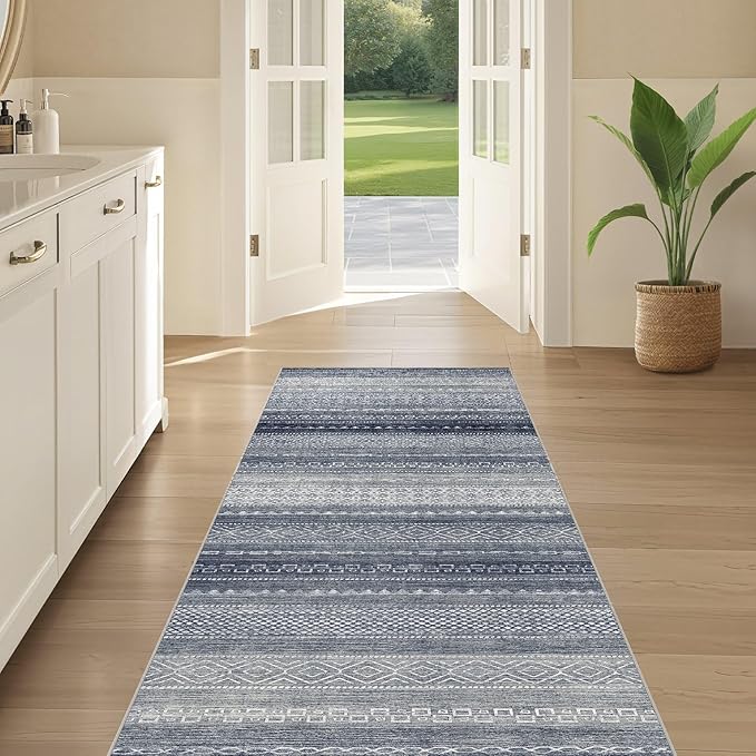 Nakagishi Area Rug Living Room Rugs: 2X6 Machine Washable Boho Large Neutral - Image 5