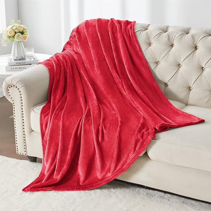 BEDELITE Fleece Blanket Red Throw Blanket - Image 5