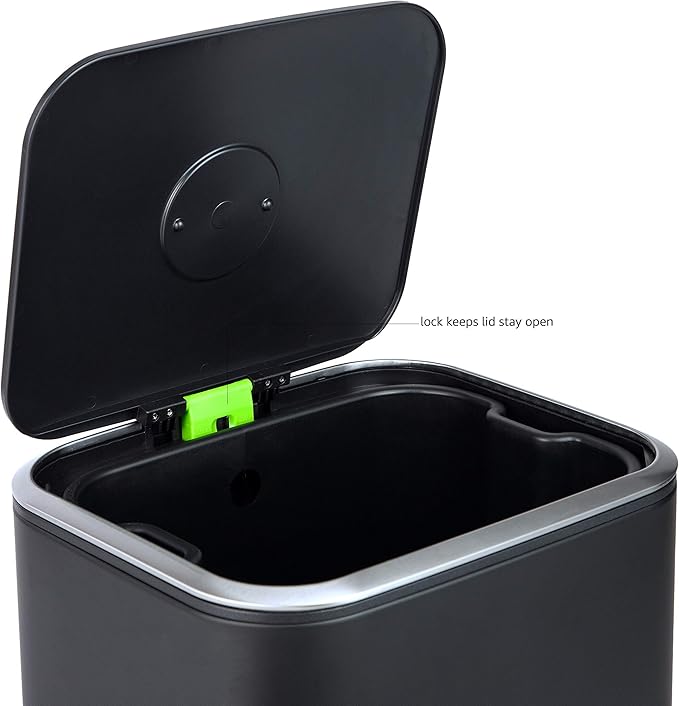 Amazon Basics Rectangular Metal Trash Can - Image 7
