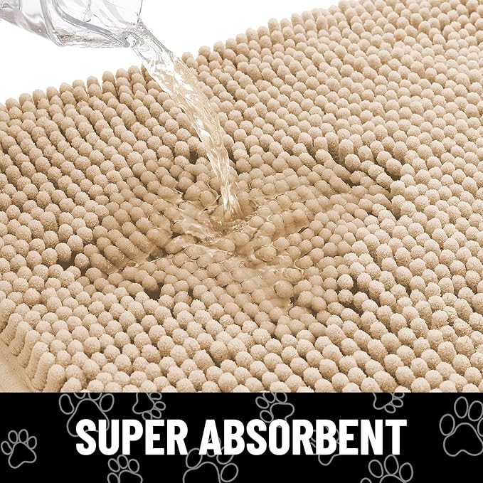 Smiry Dog Door Mat for Muddy Paws, Absorbent Dirt Trapper Non Slip Quick Dry - Image 5