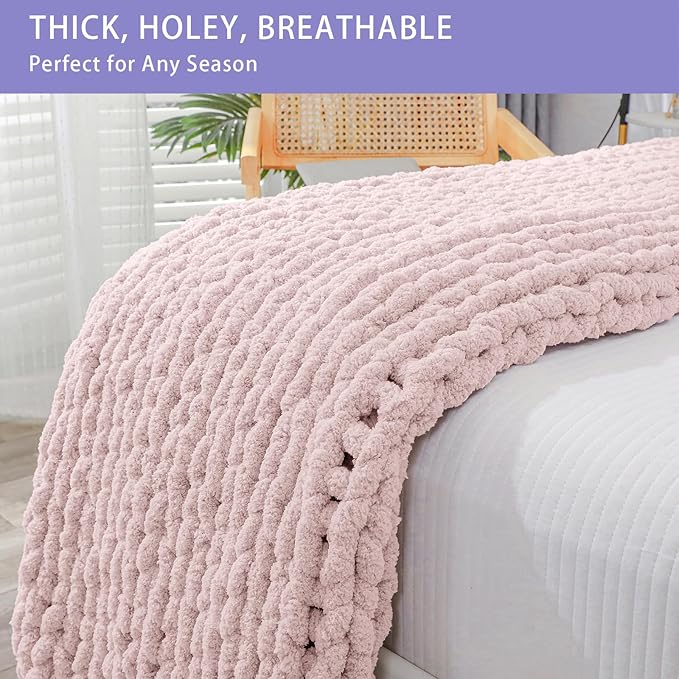 Bigacogo Chunky Knit Throw Blanket - Image 4