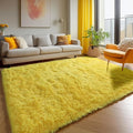 ONASAR Yellow Area Rugs for Bedroom Living Room, Fluffy 4x6 Indoor Bedside by ONASAR