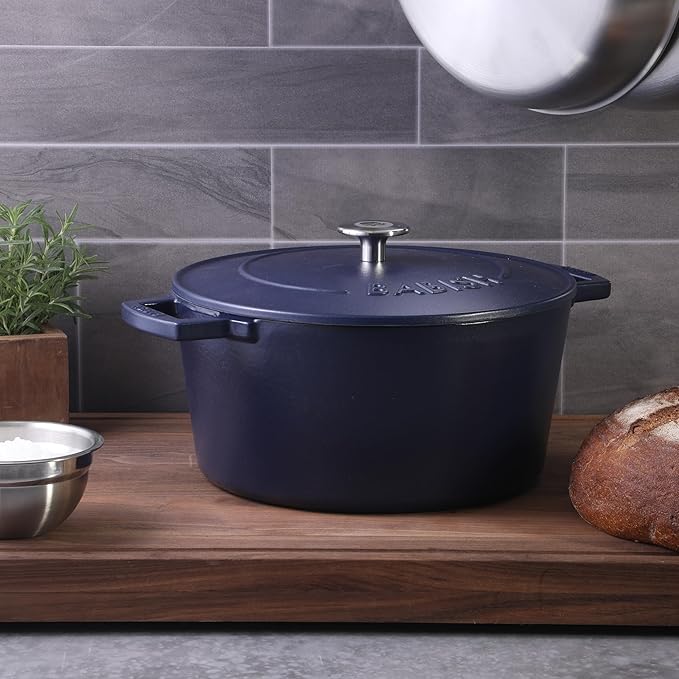Babish 6-Quart Round Enameled Cast Iron Dutch Oven