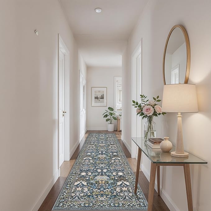 Hallway 3x10 Washable Runner Rug: Kitchen Rugs Entryway Area Rugs Vintage Soft - Image 4