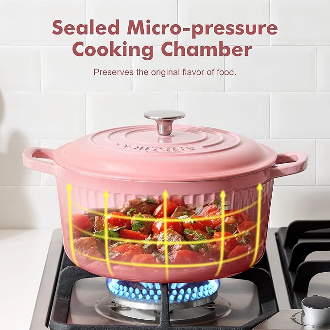 SENSARTE Enameled Cast Iron Dutch Oven Pot - Image 3