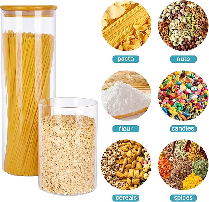 Vtopmart Glass Food Storage Jars, 7 Pack Kitchen Containers - Image 2