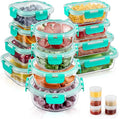 34pcs Glass Food Storage Containers by AMALEKO