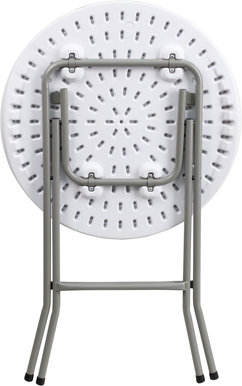 Flash Furniture 2-Foot Round Granite White Plastic Folding Table