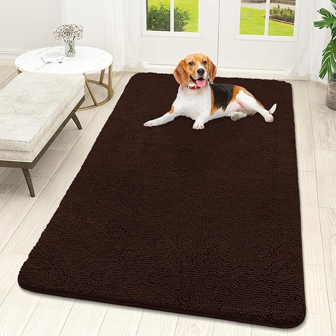 OLANLY Dog Door Mat for Muddy Paws 59x32, Absorbs Moisture and Dirt, Absorbent by OLANLY