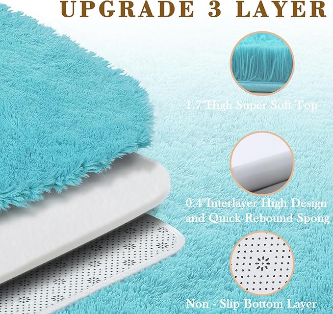 Rugs for Bedroom 4x6, Alfombras para Salas Shag Large Plush Soft Area Rug - Image 3