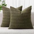 MIULEE Pack of 2 Spring Corduroy Decorative Throw Pillow Covers 20x20 Inch Soft by MIULEE