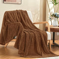 inhand Chocolate Brown Fleece Throw Blanket by inhand
