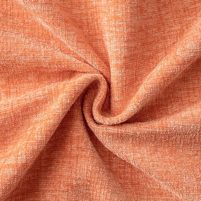 MIULEE Pack of 2 Couch Throw Pillow Covers 18x18 Inch Soft Coral Red Chenille - Image 2