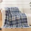 PU MEI Sherpa Blanket Twin Plaid Thick Bed Blanket, 60”*80” Super Soft Flannel by HOME
