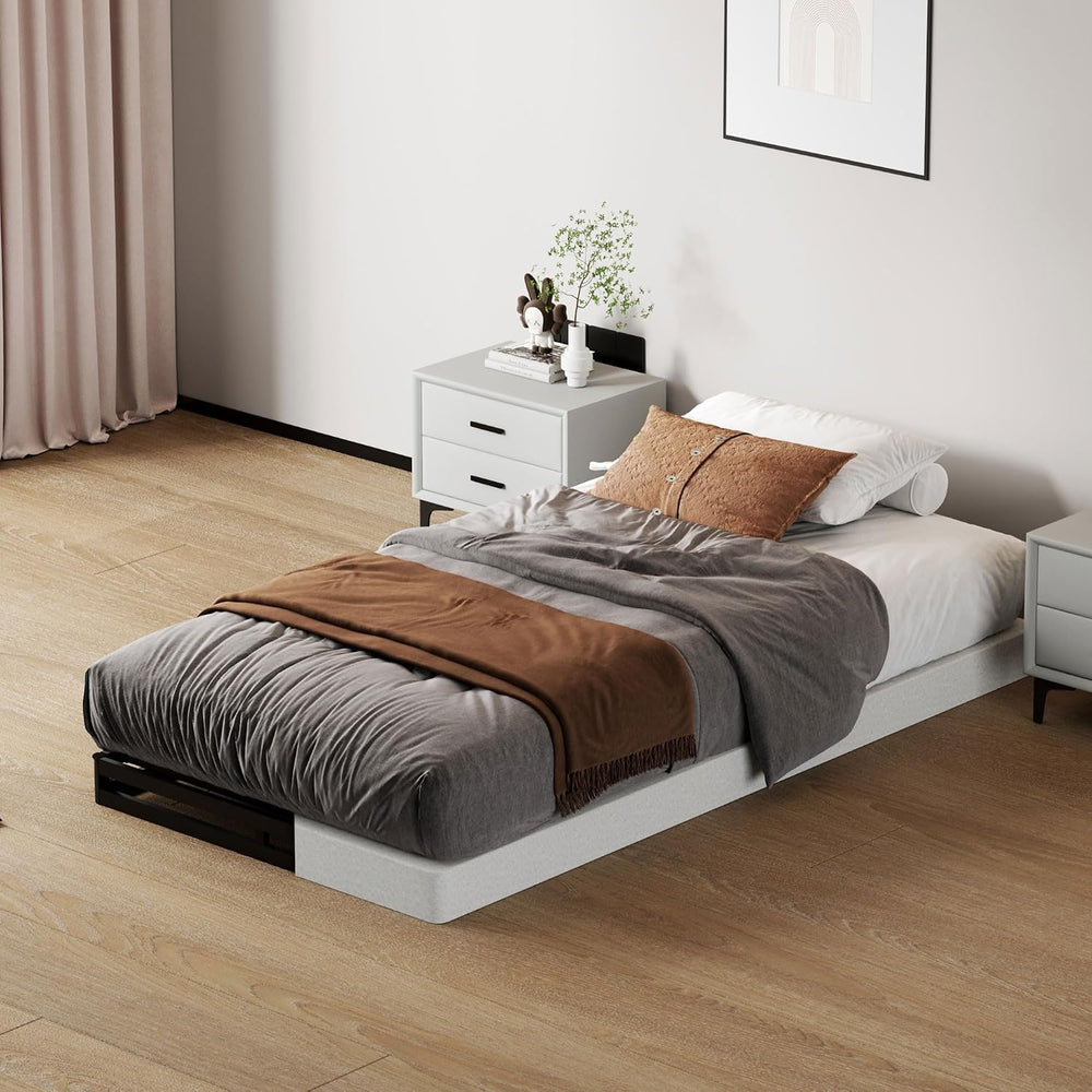 SHOANED Twin Size Box Springs - 5 Inch Low Profile Mattress Foundation No Noi...