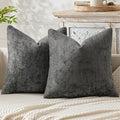 MIULEE Pack of 2 Couch Throw Pillow Covers 18x18 Inch Dark Gray Modern Boho by MIULEE