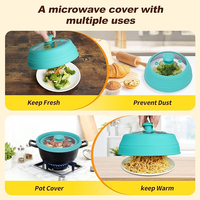 Microwave Splatter cover, Glass Microwave Cover - Image 6