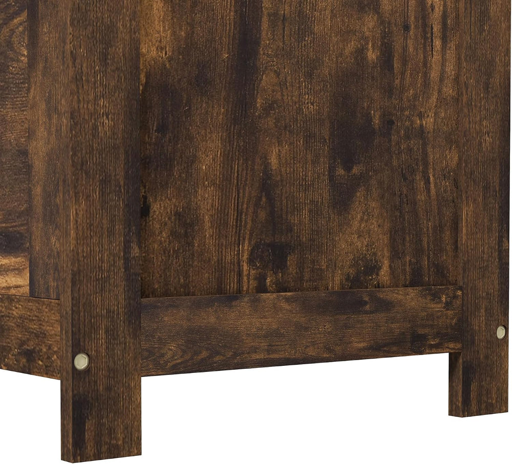HOMCOM Storage Bench Cut-Out Handles 29.9" x 15.7" x 18.9" Rus...