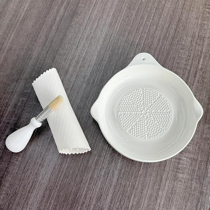 Ceramic Grater Plate for Ginger, Vegetables and Fruits in Kitchen - Image 2