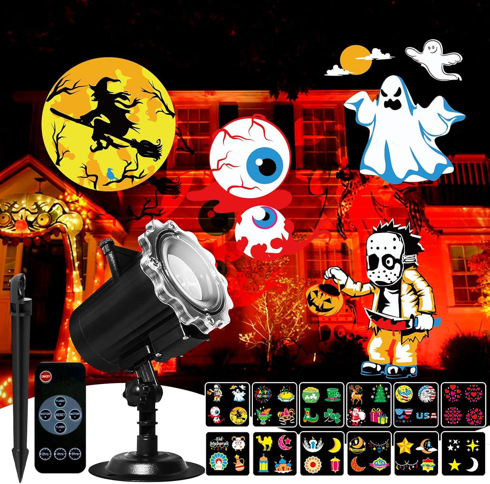 Halloween Christmas Projector Lights Outdoor, Holiday Decorations