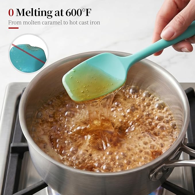 600ºF Heat Resistant Spatula, 11.34 inch High Heat Food Safe Semless Kitchen - Image 3
