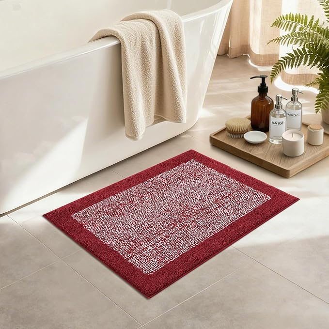 Bathroom Rugs 24x17 Non Slip Washable, Soft Absorbent Quick Dry Mats - Image 3