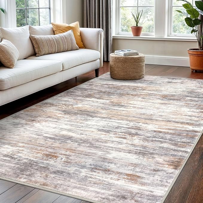 KOZYFLY Modern Abstract 4x6 Rug Washable Large Rugs - Image 3