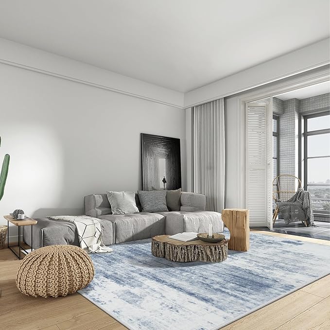 5x7 Area Rugs Washable Rug: Modern Abstract Living Room Rug Soft Anti-Skid Thin - Image 3