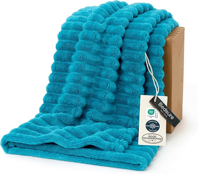 Bedsure GentleSoft Teal Twin Blanket by BEDSURE