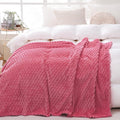Rose Pink Throw Blanket 90"×90" inches Gifts by Puncuntex