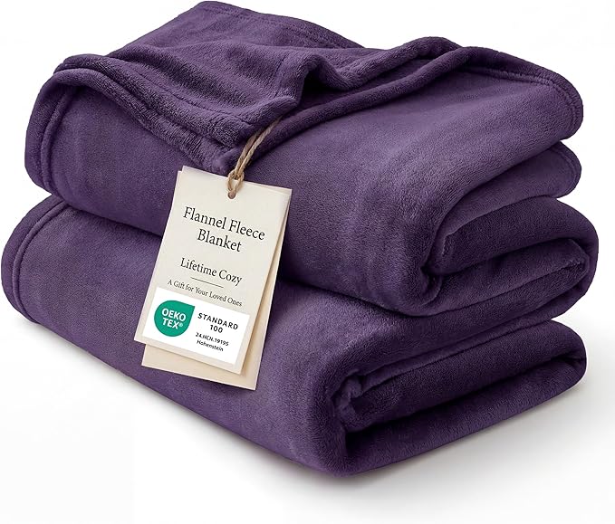 Bedsure GentleSoft Fleece Bed Blankets Large Size Purple by BEDSURE