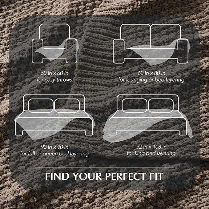 EVERGRACEHOME Chunky Chenille Knit Throw Blanket - Image 7