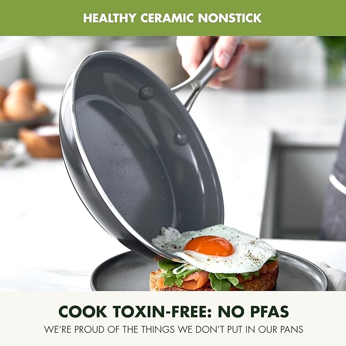 GreenPan Swift Healthy Ceramic Nonstick, Stainless Steel Handle, Dishwasher Safe - Image 2