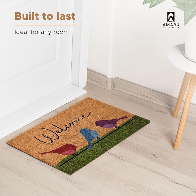 Colorful Birds - 17"x29" - Coir Door Mat - Welcome Mats - Image 5